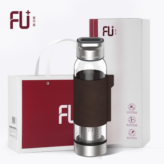 FU+（富光·嘉）便携软胶提环玻璃杯 